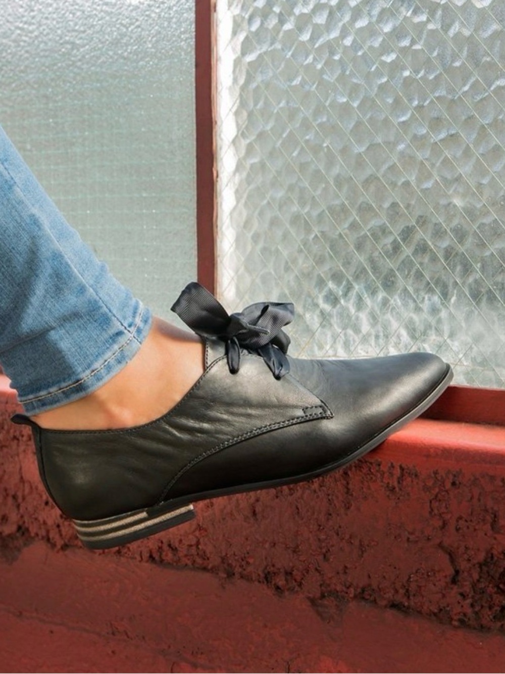 Kelsi Dagger Court Oxford soft black leather sz 9